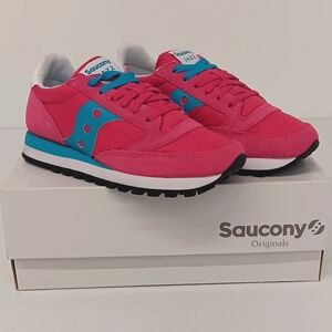 Saucony Women's Jazz Original Low Top Sneakers - Fuchsia/Blue